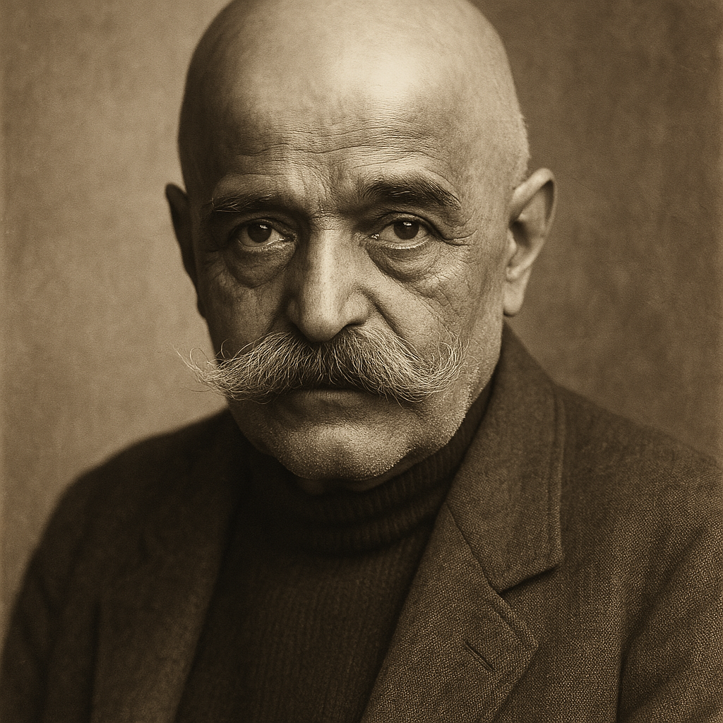 تصویر گورجیف عارف معصر . وی معتقد بود مردم در خواب زندگی میکنند و عده کمی قبل از مرگ بیدار میشوند.