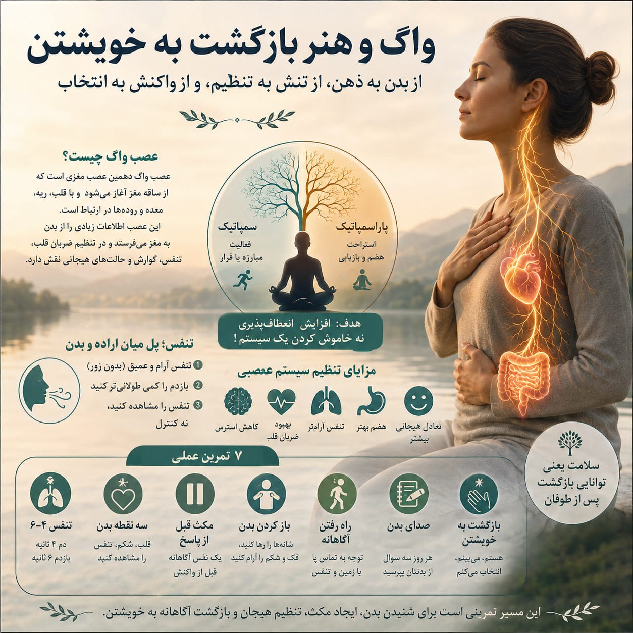 دهمین رشته عصبی عصب مهم واگ است که در تنظیم فعالیتهای حیاتی نقش اساسی دارد